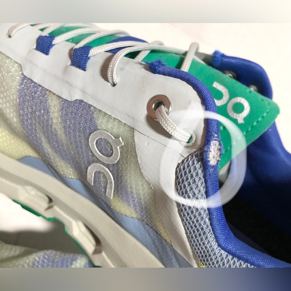 On Running Men's White, Green & Blue Athletic Shoes - Picture 11 of 11